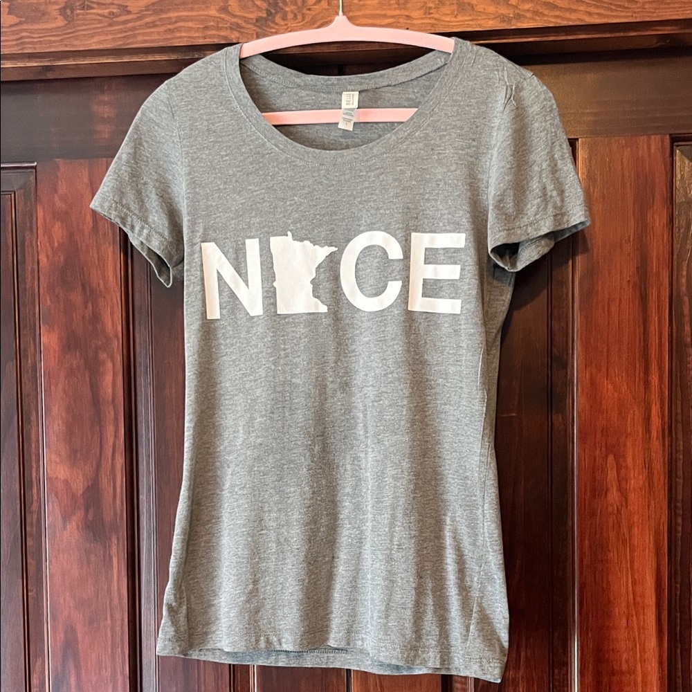 Gray Graphic T-Shirt Women’s fit, size Large.